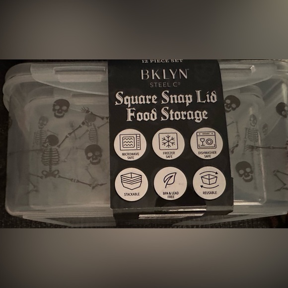 Skeleton Square Food Storage Container - Picture 2 of 4